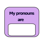 my pronouns are blank purple rectangle